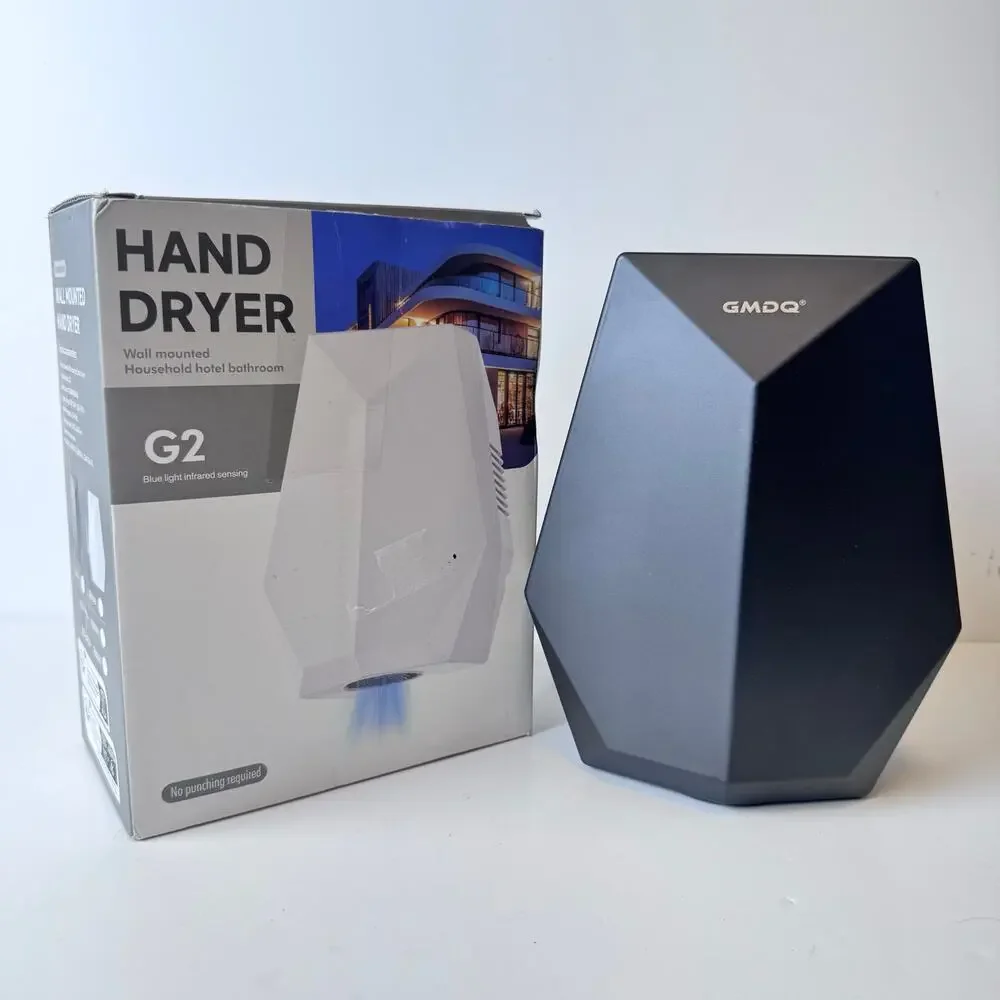 Wall Mounted Hand Dryer Automatic Infrared Motion Sensor Dark Grey 1000W